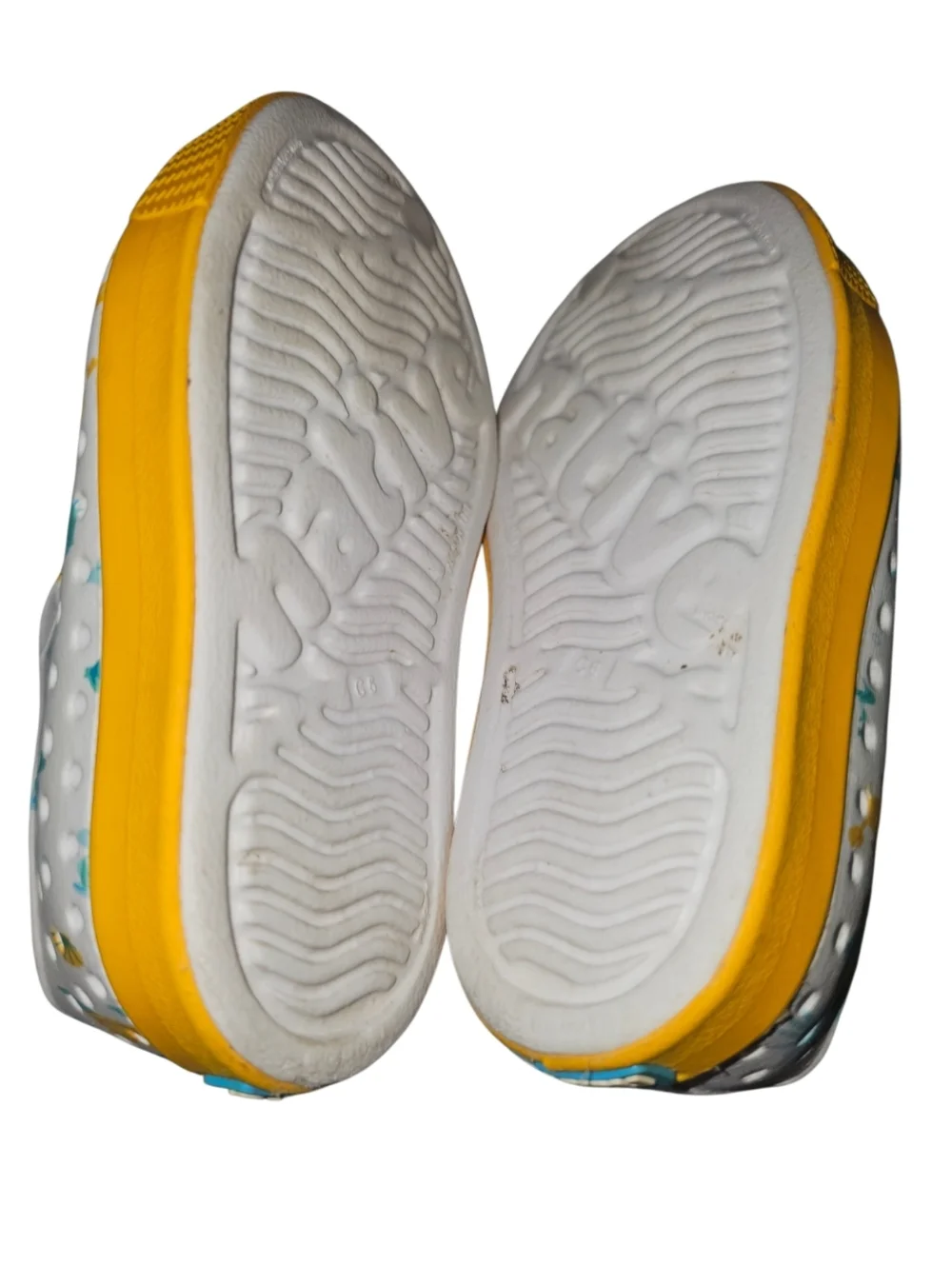 Native Kids White & Yellow Sea Life Slip-On Shoes